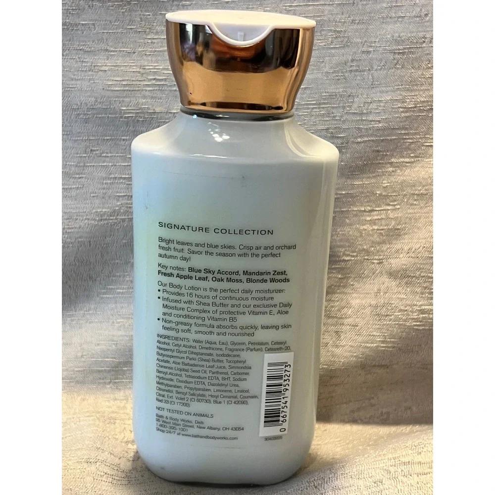 Bath Body Works Orchard Leaves Blue Sky Shea Vitamin E Body Lotion 8oz New